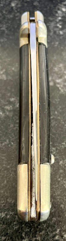 Rare Begon Oval Button, Lockback Stiletto Switchblade Knife, Made In France, Used 