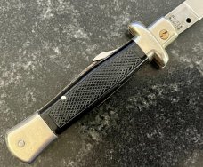 Rare Begon Oval Button, Lockback Stiletto Switchblade Knife, Made In France, Used 