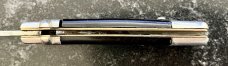 Rare Begon Oval Button, Lockback Stiletto Switchblade Knife, Made In France, Used 