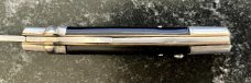 Rare Begon Oval Button, Lockback Stiletto Switchblade Knife, Made In France, Used 