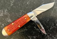 Cripple Creek (Great Eastern Cutlery SFO) 251209 Little Jack, Orange Jig Bone, New (GEC 25), #1 