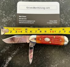 Cripple Creek (Great Eastern Cutlery SFO) 251209 Little Jack, Orange Jig Bone, New (GEC 25), #1 
