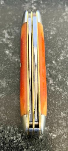 Cripple Creek (Great Eastern Cutlery SFO) 251209 Little Jack, Orange Jig Bone, New (GEC 25), #1 