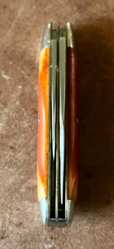 Cripple Creek (Great Eastern Cutlery SFO) 251209 Little Jack, Orange Jig Bone, New (GEC 25), #2 
