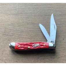 CASE Peanut Silver Script Dark Red