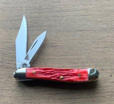 CASE Peanut Silver Script Dark Red
