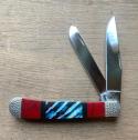 CASE Custom One of a Kind Trapper Fossil/Blood Jasper Etched Bolsters