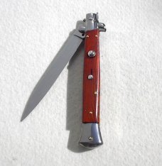 NEW FRANK BELTRAME 11" GENUINE  SANTOS MAHOGANY WOOD FLAT GRIND BLADE ITALIAN STILETTO