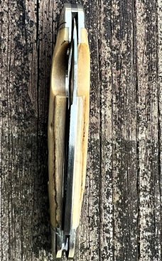GEC NORTHFIELD 852118EO POLISHED STAG BULLET END JACK EZ OPEN KNIFE