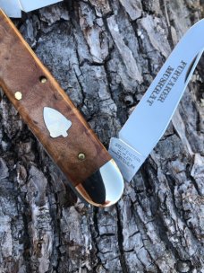 GEC  538210M AMERICAN CURLY MAPLE FURTAKER EQUAL END CIGAR KNIFE