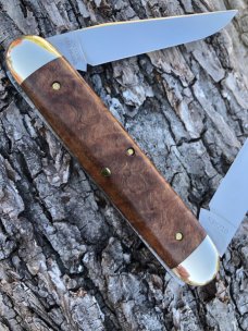 GEC  538210M AMERICAN CURLY MAPLE FURTAKER EQUAL END CIGAR KNIFE