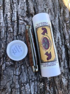 GEC  538210M AMERICAN CURLY MAPLE FURTAKER EQUAL END CIGAR KNIFE