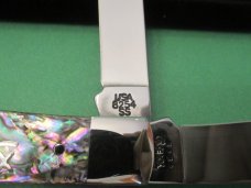 Case XX 2001 Abalone Silver Script Trapper Pattern # 8254 SS