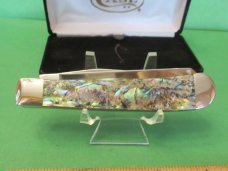 Case XX 2001 Abalone Silver Script Trapper Pattern # 8254 SS