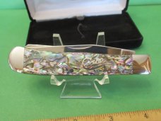 Case XX 2001 Abalone Silver Script Trapper Pattern # 8254 SS
