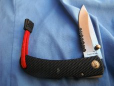 BROWNING Medium Drop Point Knife 726 - Seki Japan 440C Black Lockback Folder Made in Japan!!!