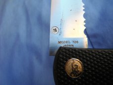 BROWNING Medium Drop Point Knife 726 - Seki Japan 440C Black Lockback Folder Made in Japan!!!