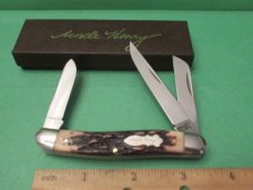 Schrade Uncle Henry Imitation Stag Handle Stockman Pattern  897UH  