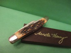Schrade Uncle Henry Imitation Stag Handle Stockman Pattern # 897UH  