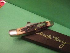 Schrade Uncle Henry Imitation Stag Handle Stockman Pattern # 897UH  