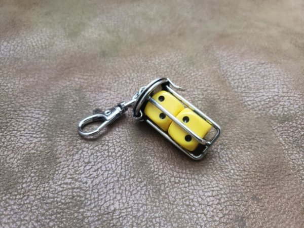 MMK&T 2 dice polished nickel silver cage