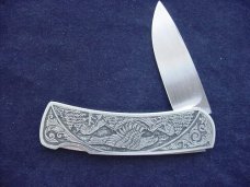 Jim Sornberger, Volcano, CA, Engraved(Eagles), Custom Handmade, Lockback Folder