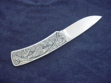 Jim Sornberger, Volcano, CA, Engraved(Eagles), Custom Handmade, Lockback Folder