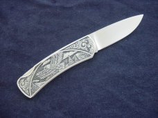 Jim Sornberger, Volcano, CA, Engraved(Eagles), Custom Handmade, Lockback Folder