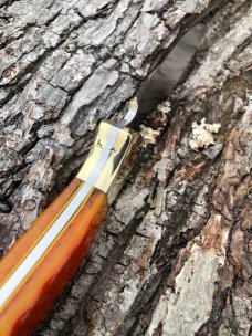 BUCK 113 CUSTOM LEROY REMER ORANGE JIGGED SKNNER