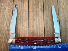 Schatt and Morgan Muskrat Crimson Red Worm Groove Bone 1 of only 100 2005
