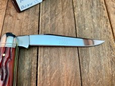 Schatt and Morgan Muskrat Crimson Red Worm Groove Bone 1 of only 100 2005