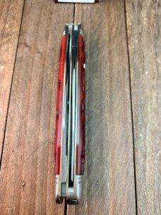 Schatt and Morgan Muskrat Crimson Red Worm Groove Bone 1 of only 100 2005