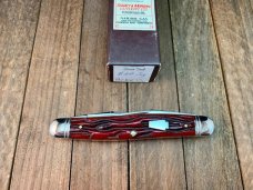 Schatt and Morgan Muskrat Crimson Red Worm Groove Bone 1 of only 100 2005