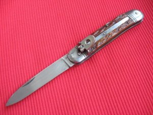 Rare Early Vintage German N. SCHREIBER & SONS SOLINGEN GERMANY Jigged Bone Leverlock Knife