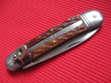 Rare Early Vintage German N. SCHREIBER & SONS SOLINGEN GERMANY Jigged Bone Leverlock Knife