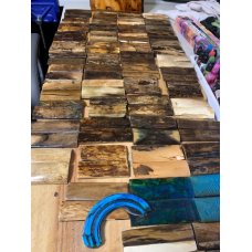 Stabilized Mammoth Bark Tusk Knife Scales