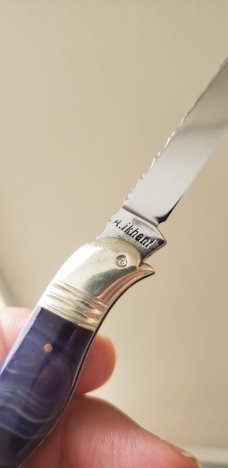 3 3/8" Custom Handmade Bird's Head Bolster Knife