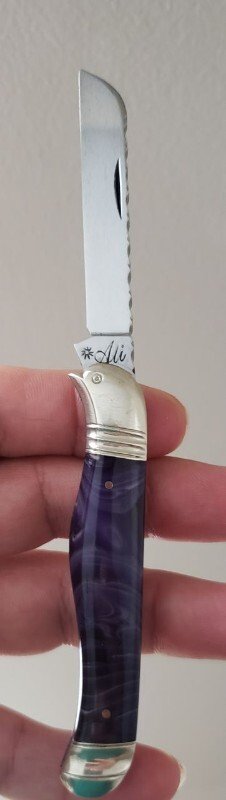 3 3/8" Custom Handmade Bird's Head Bolster Knife