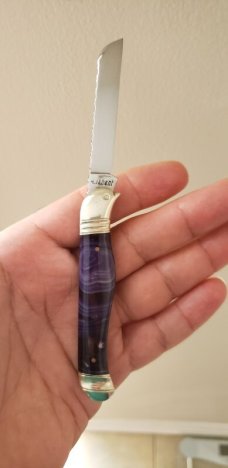 3 3/8" Custom Handmade Bird's Head Bolster Knife