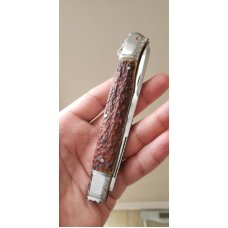 5 12 quot Custom Handmade Birds Head Bolster Knife Premium Stag handle Lots of Filework