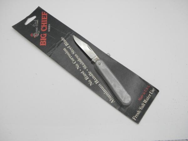 Queen Steel - Big Chief #45M: 3 3/8” closed, in original packaging, cast aluminum frame