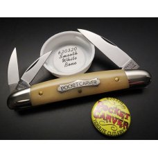 Great Eastern Cutlery Tidioute #62 Pocket Carver Smooth White Bone GEC 620320