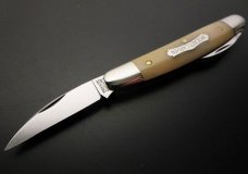 Great Eastern Cutlery Tidioute #62 Pocket Carver Smooth White Bone GEC 620320