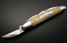 Great Eastern Cutlery Tidioute #62 Pocket Carver Smooth White Bone GEC 620320