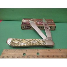 Case XX2009 Rattle Snake Bone Dogleg Trapper Pattern 6240 SS