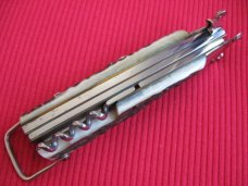 Vintage Italian Quality LEPRE 5 Blade Shell Puller Fulcrum Stag Switchblade Knife