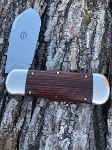GEC NORTHFIELD 452112 KING WOOD ROUGHNECK JACK #23 OF 25 MADE 1095 CARBON STEEL KNIVE 