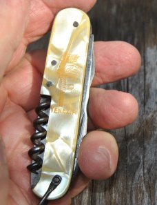Italian Souvenir Knife Cracked Ice SAK Style 6 Functions Sterlie Ricordo Di Venezia Never Used