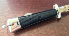 Bargeon Medium Size Stiletto, Rare FRANCE Marking, 8 1/2 Inch, Red Dot Safety, 1960's Production 