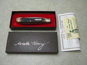 Schrade + USA 285UH Uncle Henry Staglon Trapper Knife - NIB